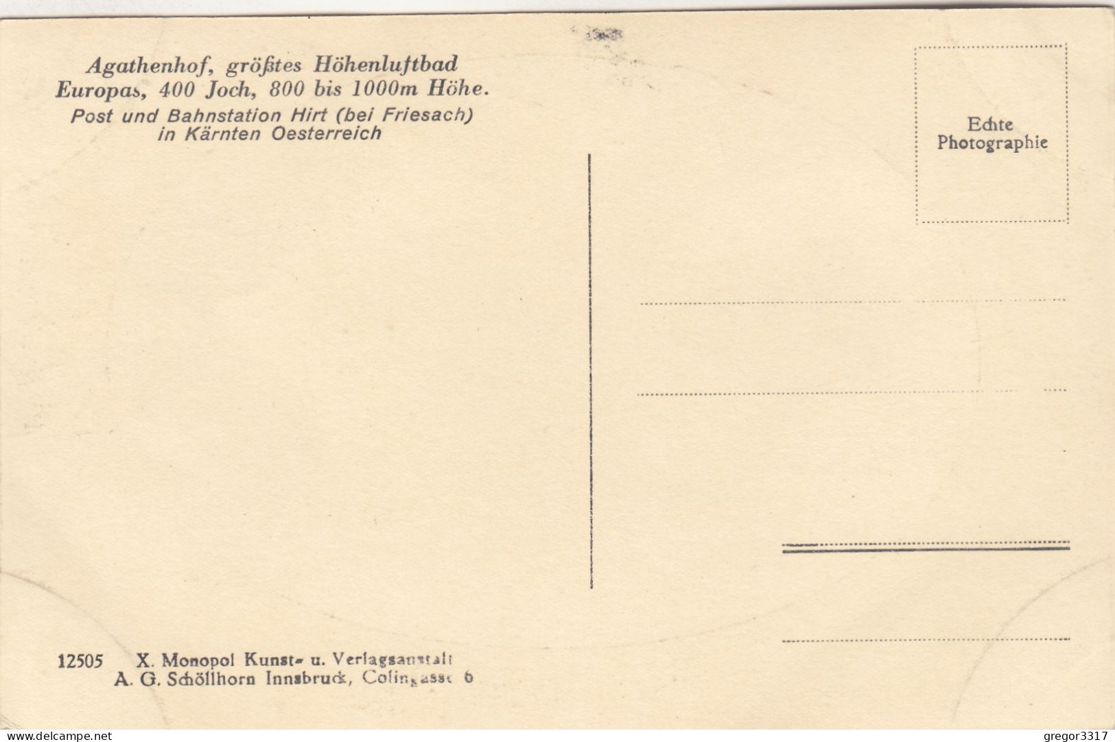 E1837) SCHÖLLHORN - Alte FOTO AK " AGATHENHOF " Hirt Bei FRIESACH - Kärnten - - Friesach