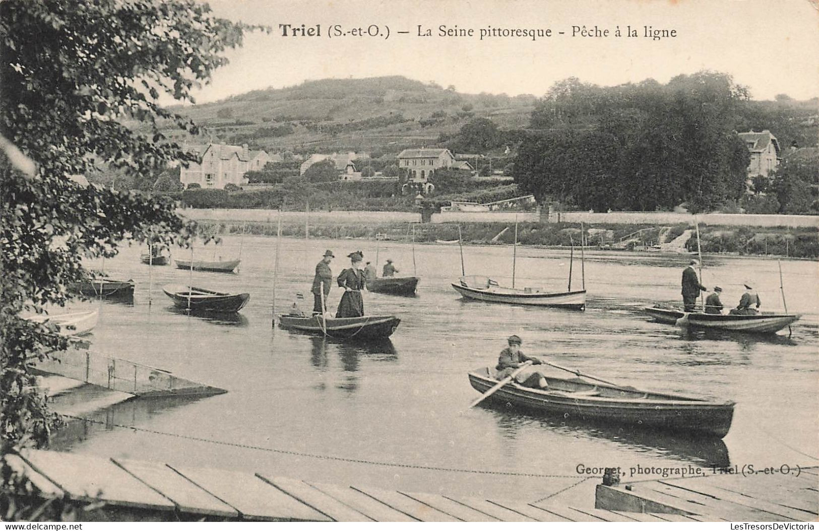 FRANCE - Triel - La Seine Pittoresque - Pêche à La Ligne - Carte Postale Ancienne - Triel Sur Seine