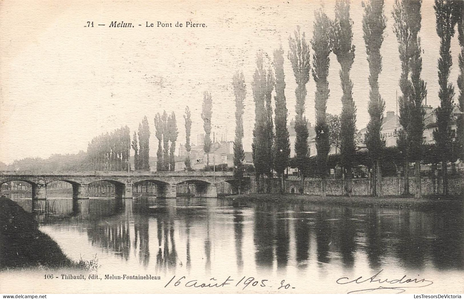 FRANCE - Melun - Le Pont De Pierre - Carte Postale Ancienne - Melun