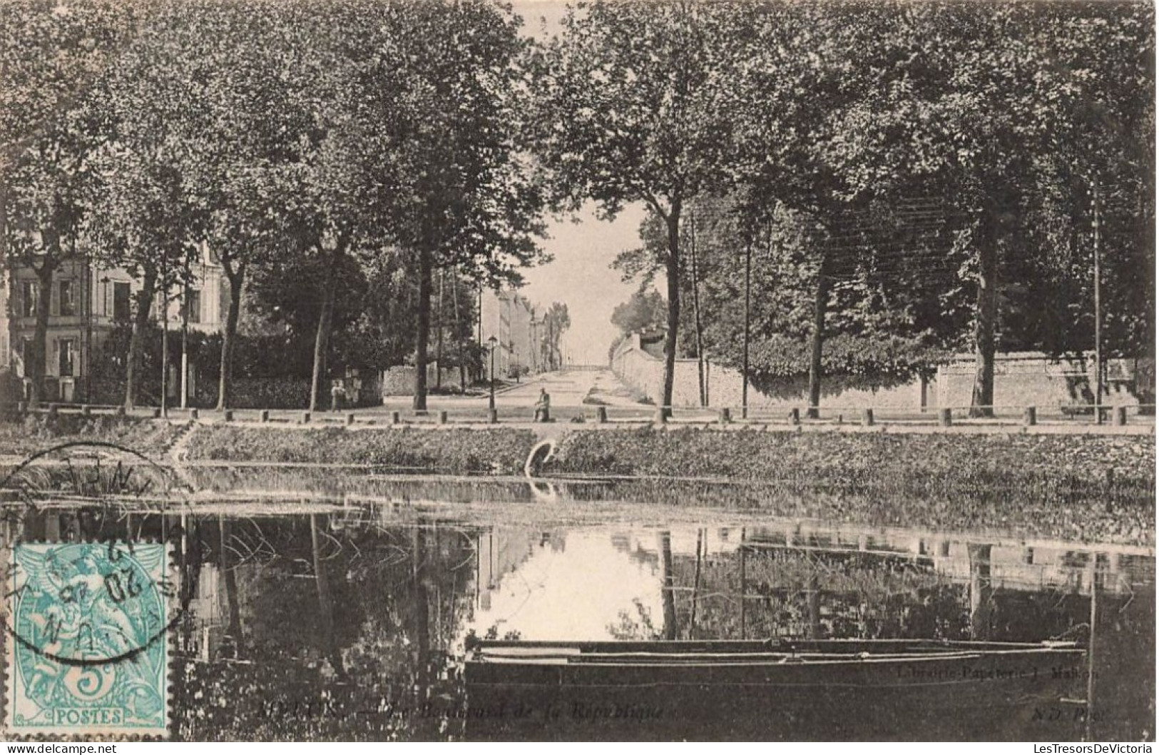 FRANCE - Melun - Le Boulevard De La République - Carte Postale Ancienne - Melun