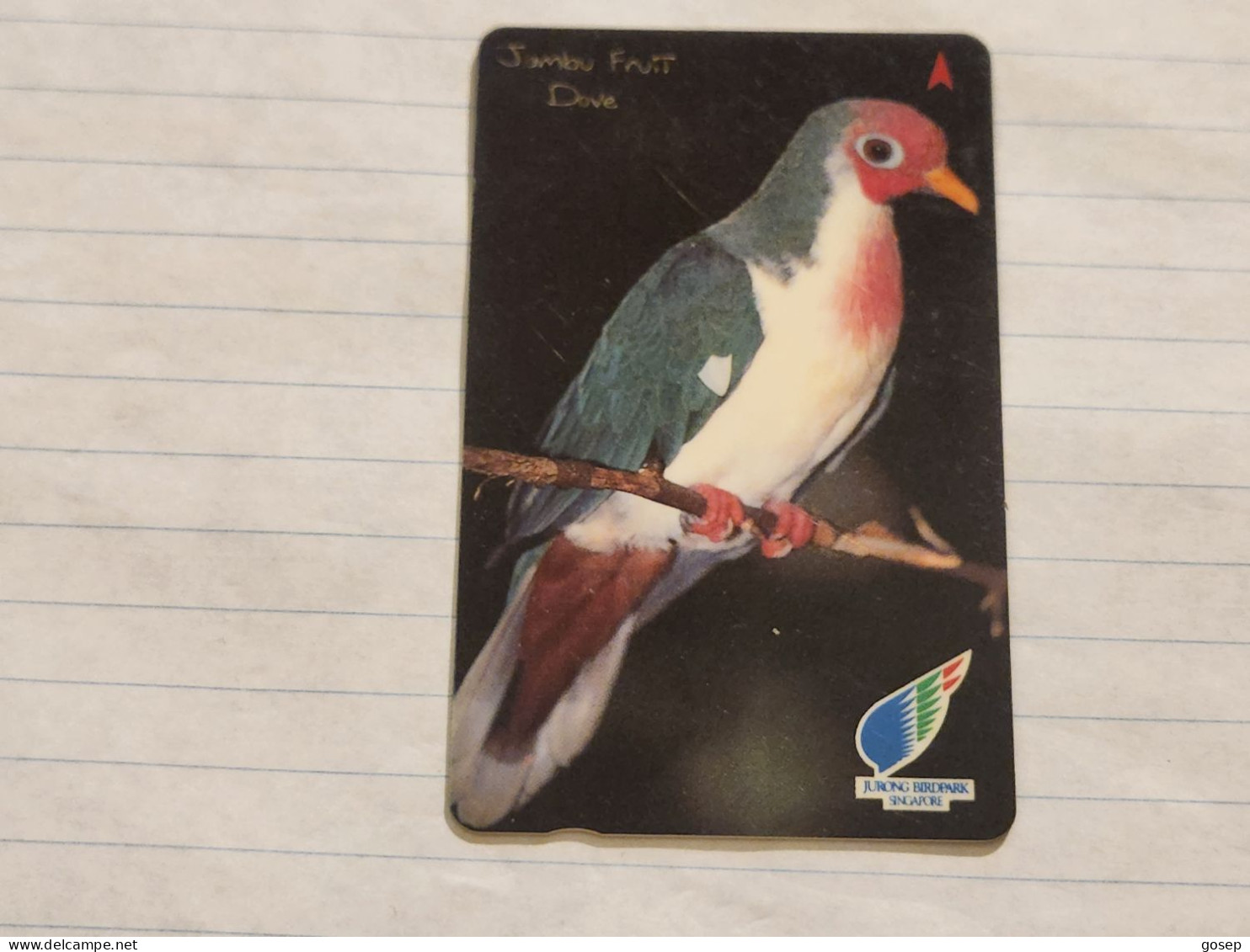 SINGAPORE-(79SIGC-O/b)-Jambu Fruit Dove-(106)-(79SIGC-266943)($10)(1/1/1996)-used Card+1card Prepiad Free - Singapour