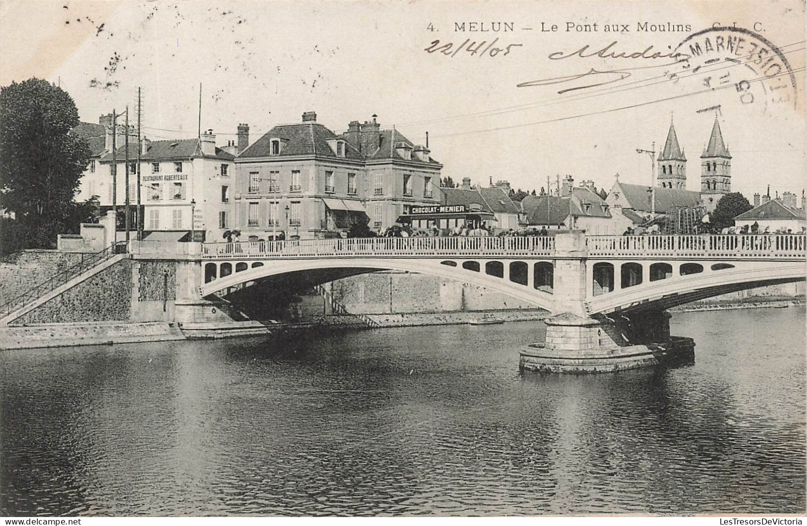 FRANCE - Melun - Le Pont Aux Moulins - Carte Postale Ancienne - Melun