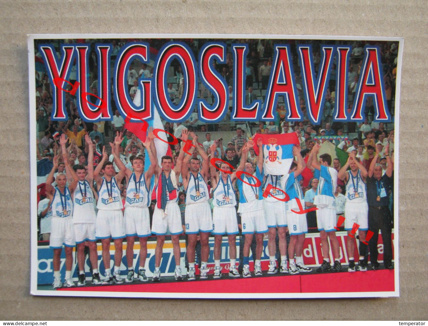 BASKETBALL YUGOSLAVIA CHAMPION OF THE EUROPA 1997 BARCELONA - Basket-ball