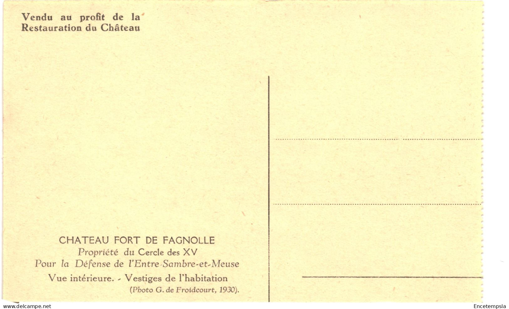 CPA Carte Postale Belgique Fagnolle Ruines Château Vue Intérieure VM75753 - Philippeville