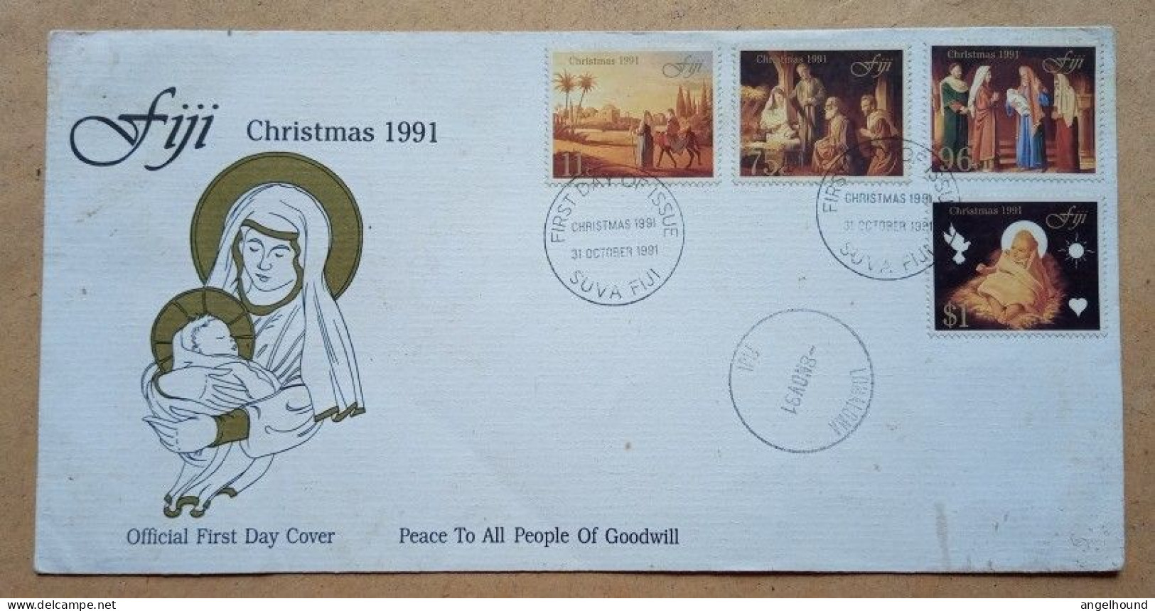 Official First Day Cover - Fiji Christmas 1991 - Fidji (1970-...)