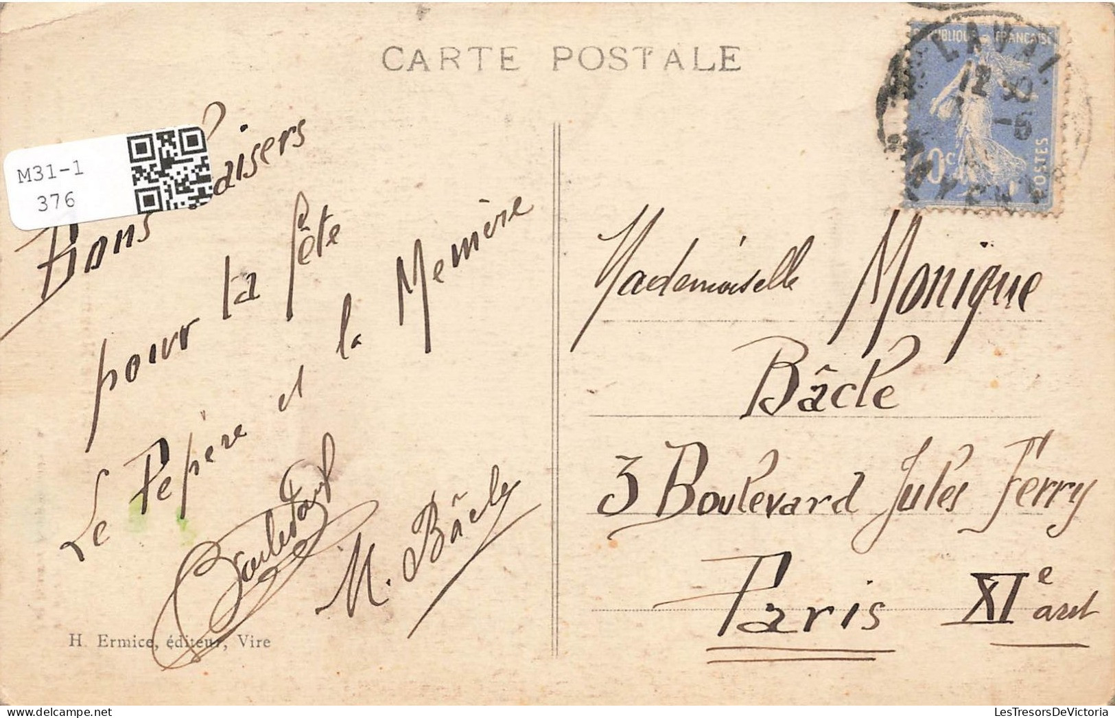 FOLKLORE - Costumes - Notre Normandie - Petite Fille Envoyant Une Lettre - Carte Postale Ancienne - Costumes