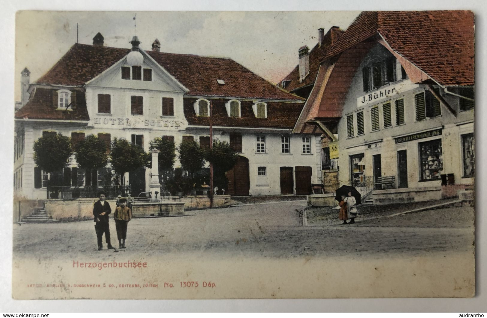 CPA Suisse 1907 - Herzogenbuchsee - Hôtel Solepe - J. Bühler Eisenwaarenhandlung Quincaillerie - Herzogenbuchsee