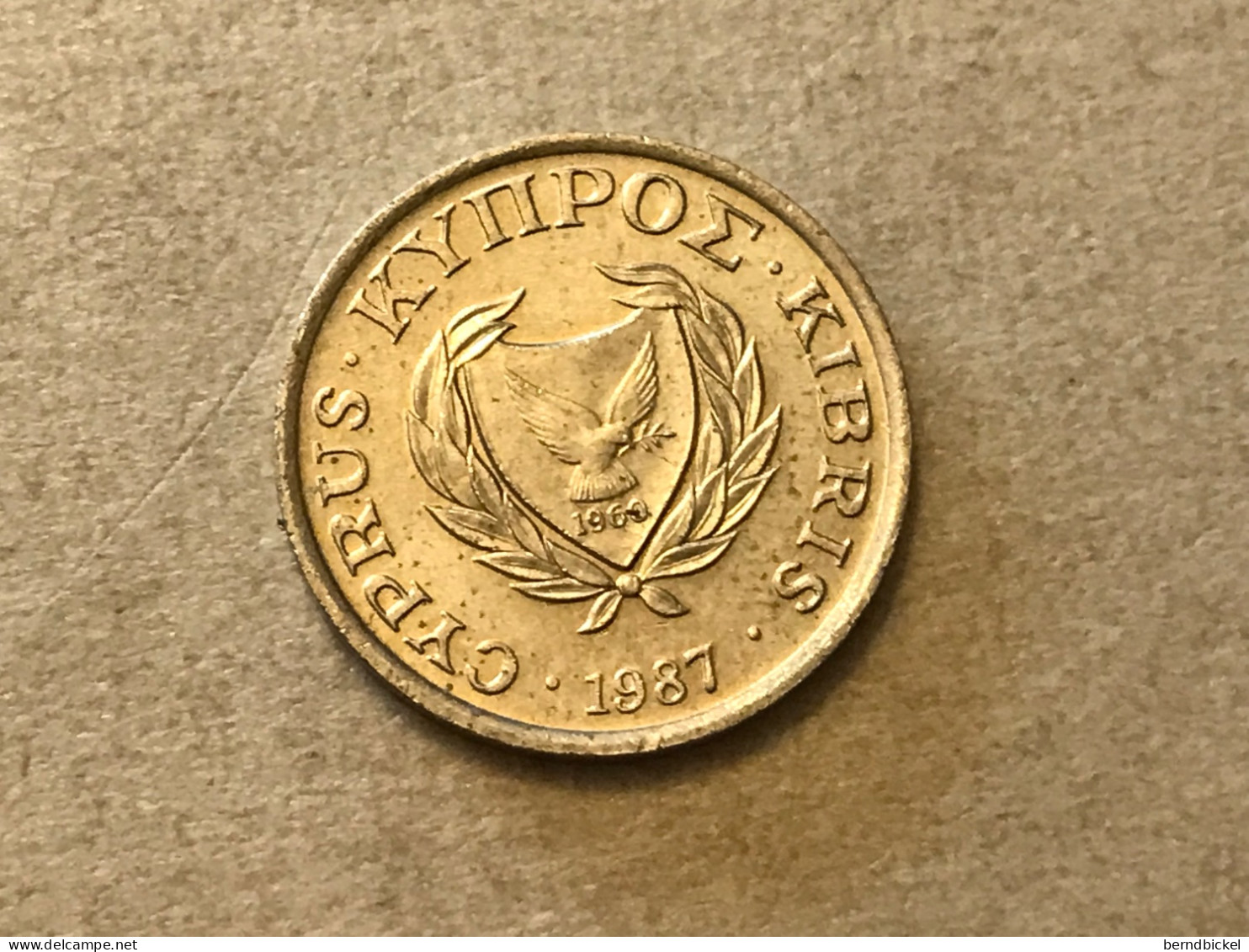 Münze Münzen Umlaufmünze Zypern 1 Cent 1987 - Chipre
