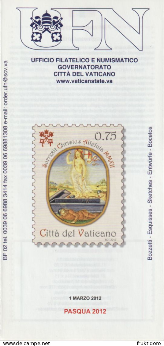 Vatican City Brochures Issues In 2012 Philatelic Programme - Easter - Raphael: The Sistine Madonna - Aerogramme - Verzamelingen