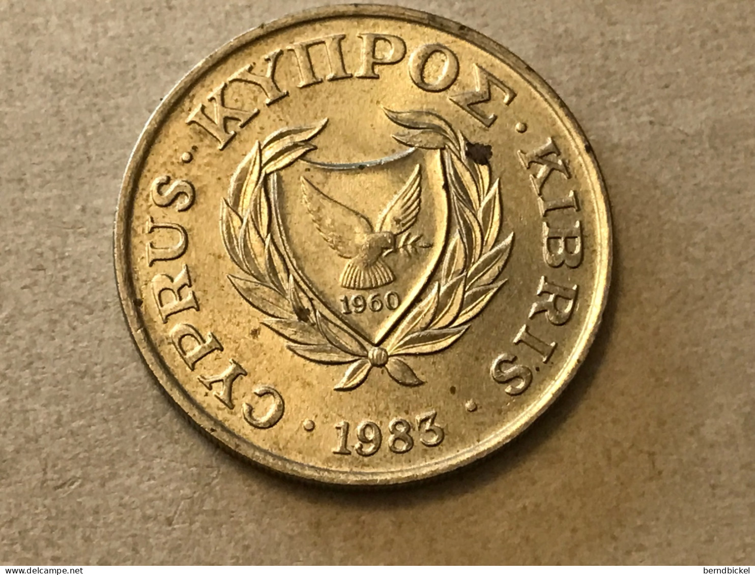 Münze Münzen Umlaufmünze Zypern 20 Cent 1983 - Cyprus