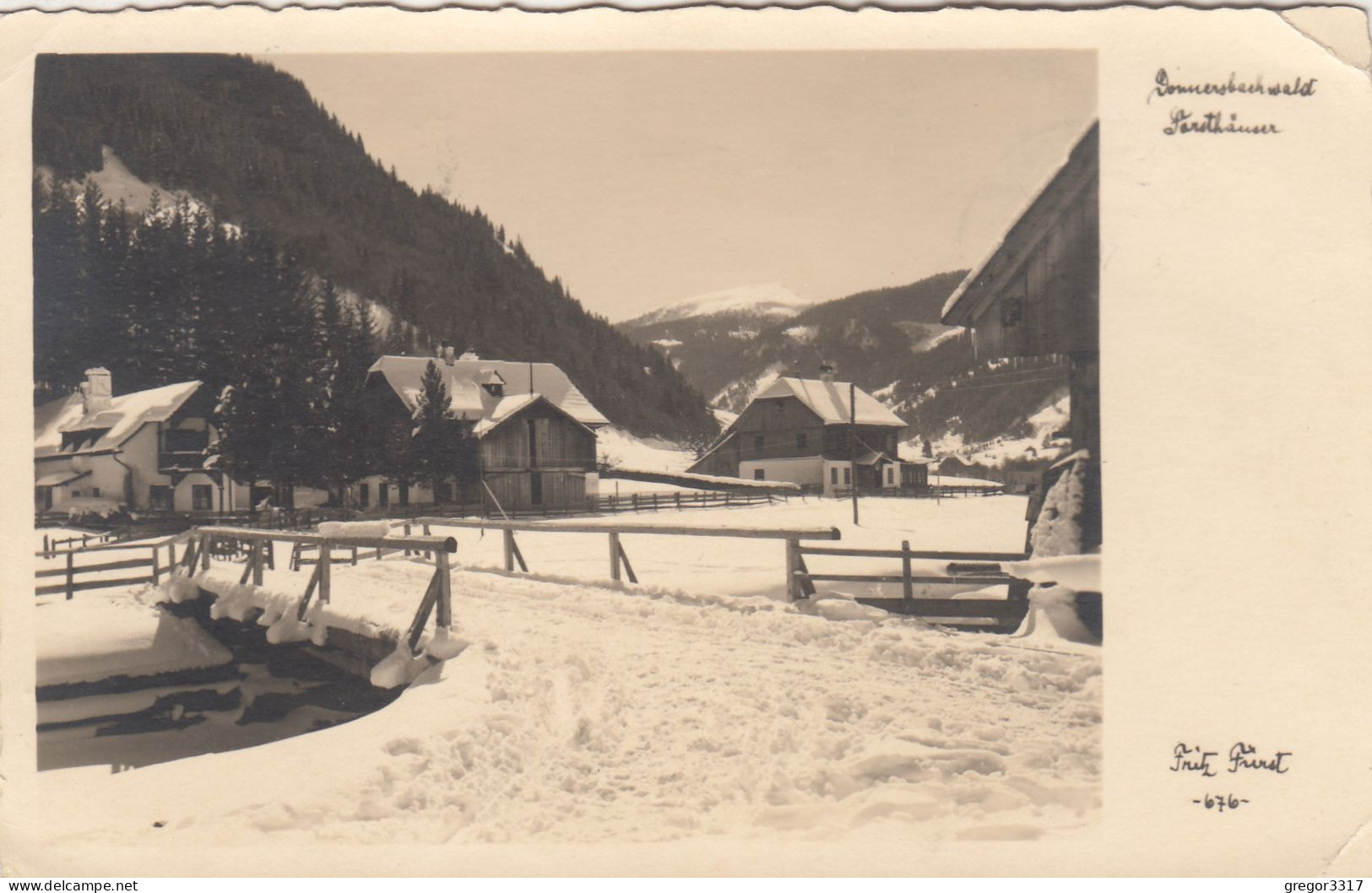 E1858) DONNERSBACH - DONNERSBACHWALD - Forsthäuser - U. Sehr Stark Verschneite Brücke 1937 - Donnersbach (Tal)