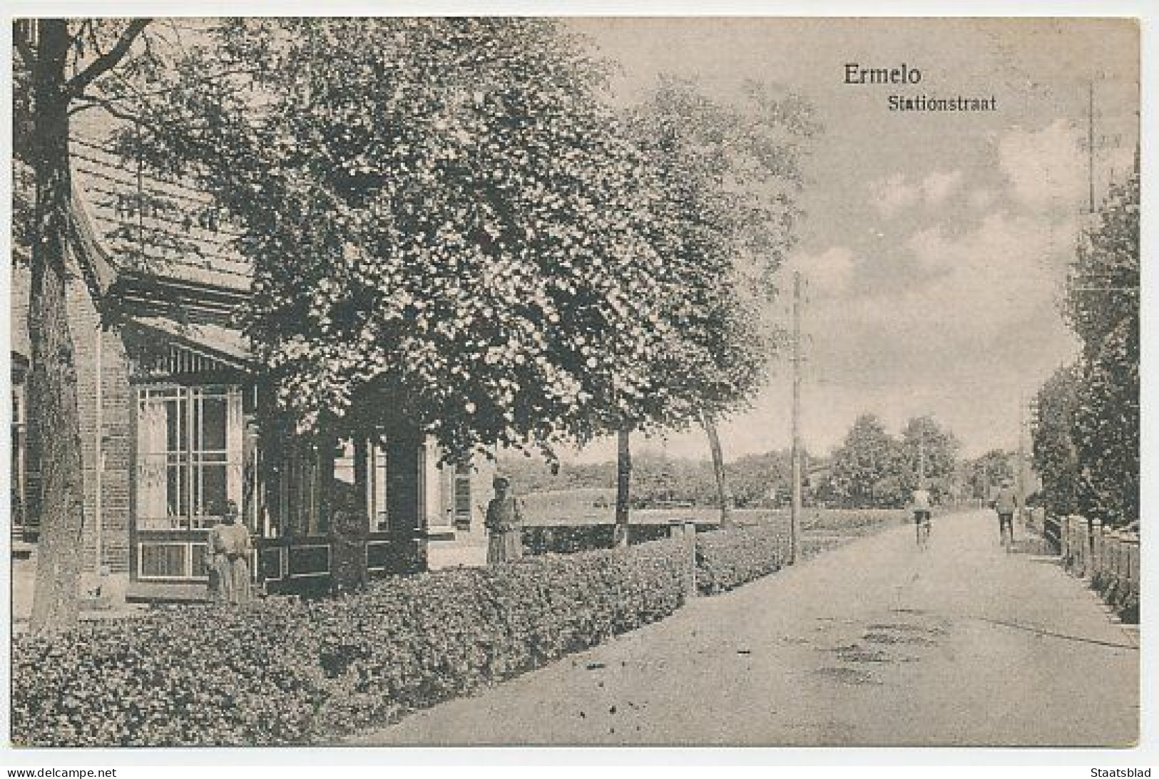 02- Prentbriefkaart Ermelo 1923 - Stationstraat - Ermelo