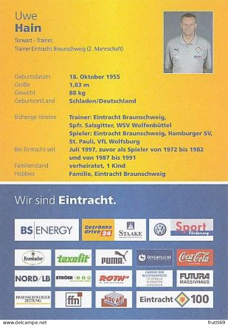 AK 192615  FOOTBALL / SOCCER / FUSSBALL - Eintracht Braunschweig 2007 / 2008 - Uwe Hain - Calcio