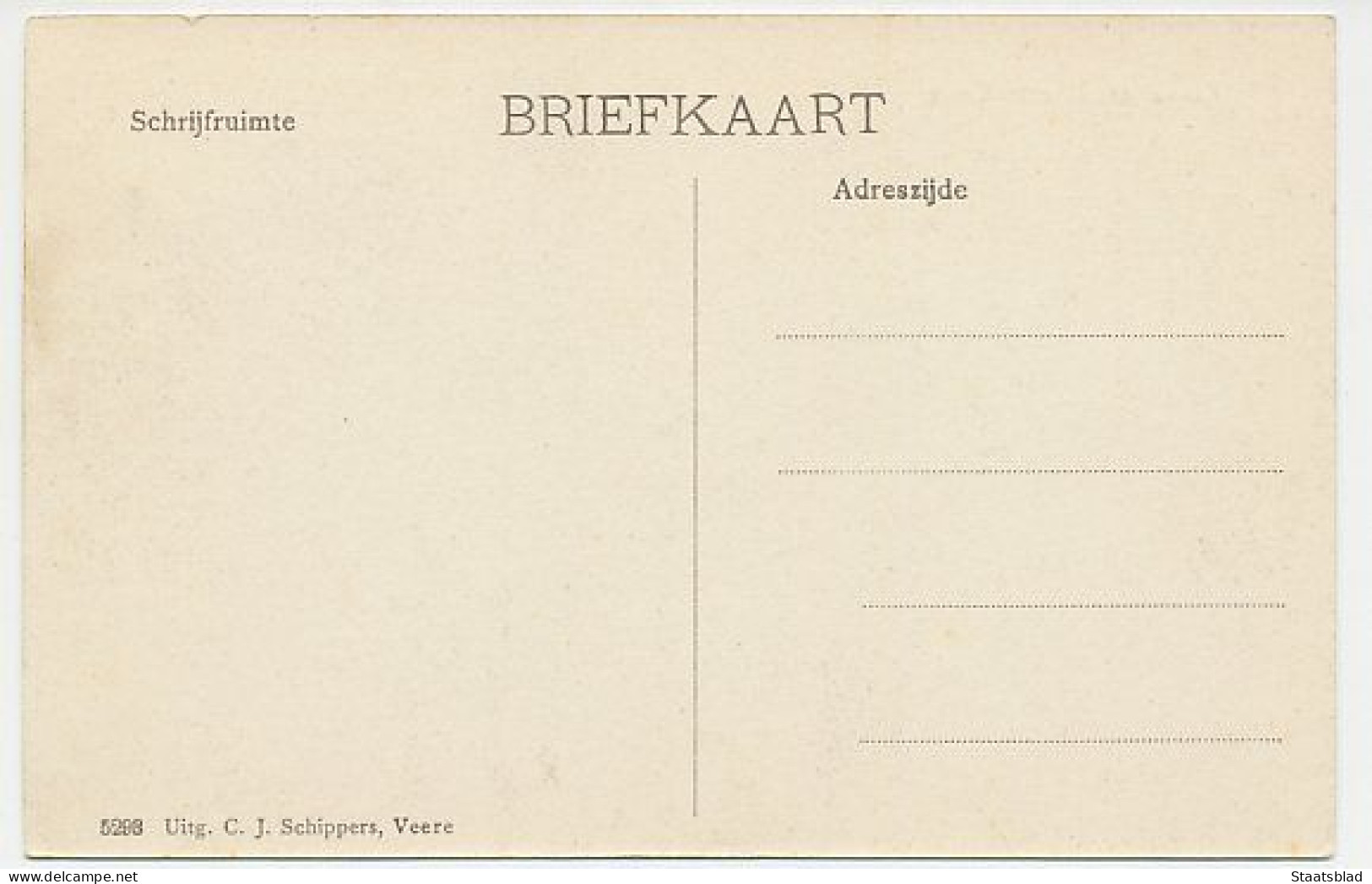 02- Prentbriefkaart Veere - Kanaalgezicht - Veere