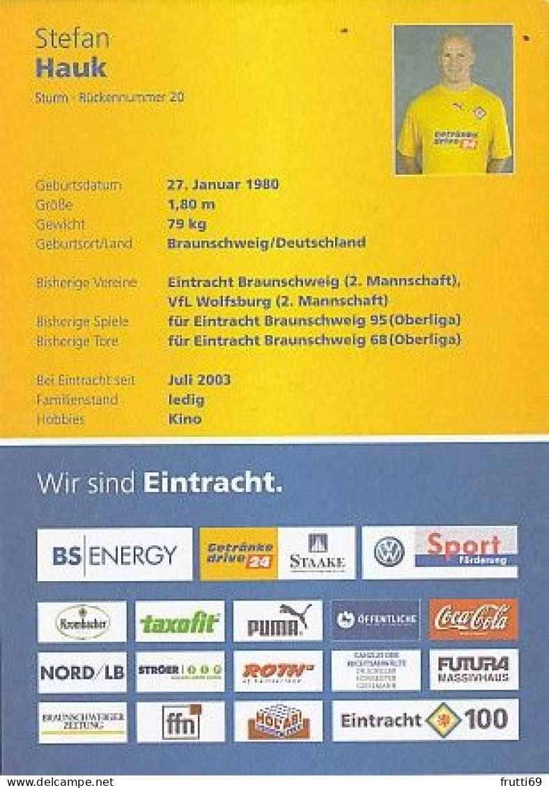 AK 192622  FOOTBALL / SOCCER / FUSSBALL - Eintracht Braunschweig 2007 / 2008 -  Stefan Hauk - Calcio