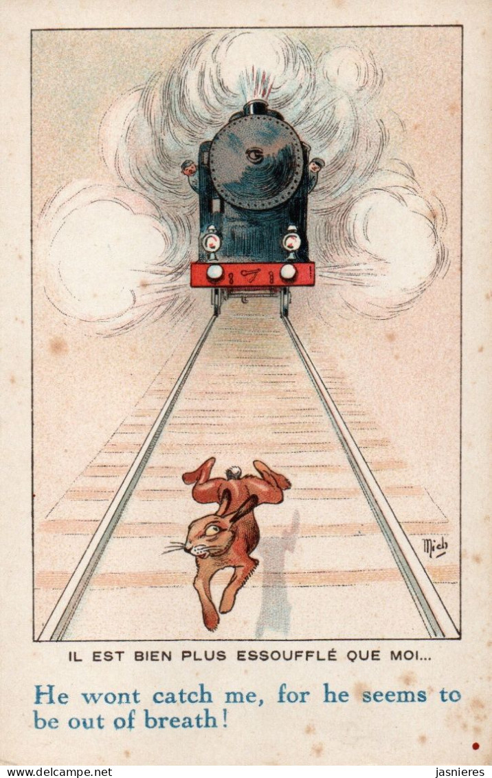 Mich - SID 7047 - Train - "Il Est Bien Plus Essoufflé Que Moi..." -  Vers 1925 - Mich