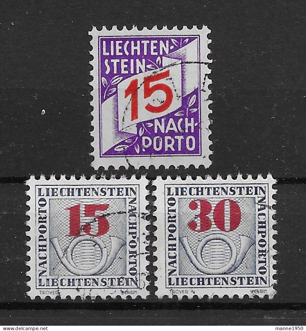 Liechtenstein 1928 Portomarken Mi.Nr. 15/23/26 Gestempelt - Portomarken