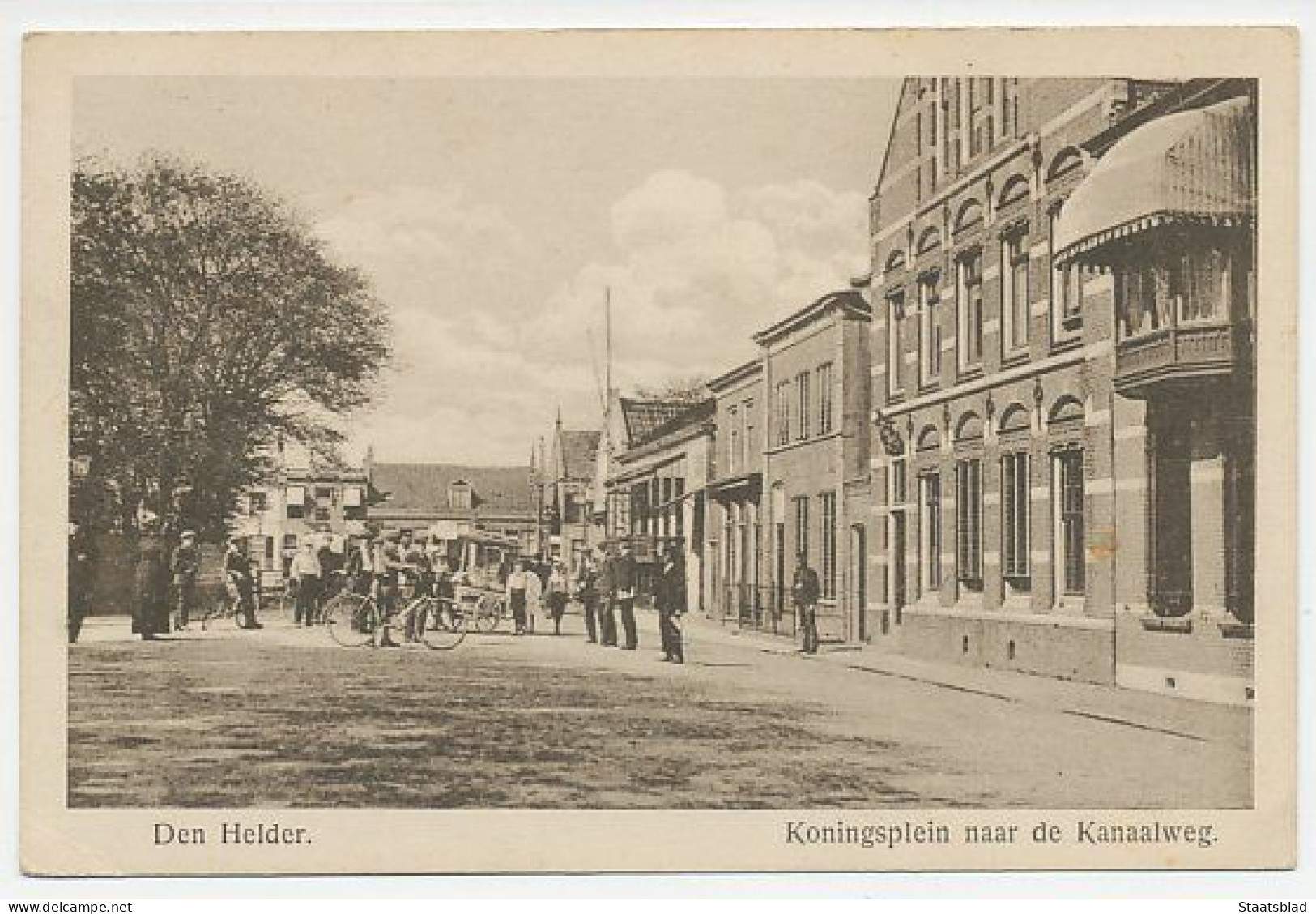03- Prentbriefkaart Den Helder 1916 - Koningsplein Kanaalweg - Den Helder
