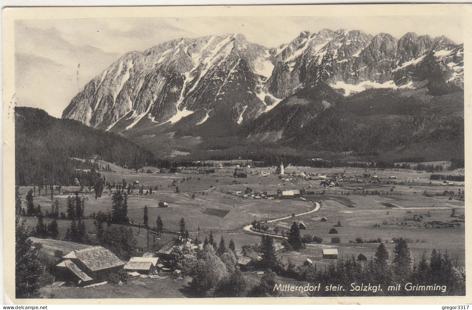 E1880) MITTERNDORF - Steir. Salzkammergut - Mit Grimming - Häuser Hochglanz AK - 1938 - Bad Mitterndorf