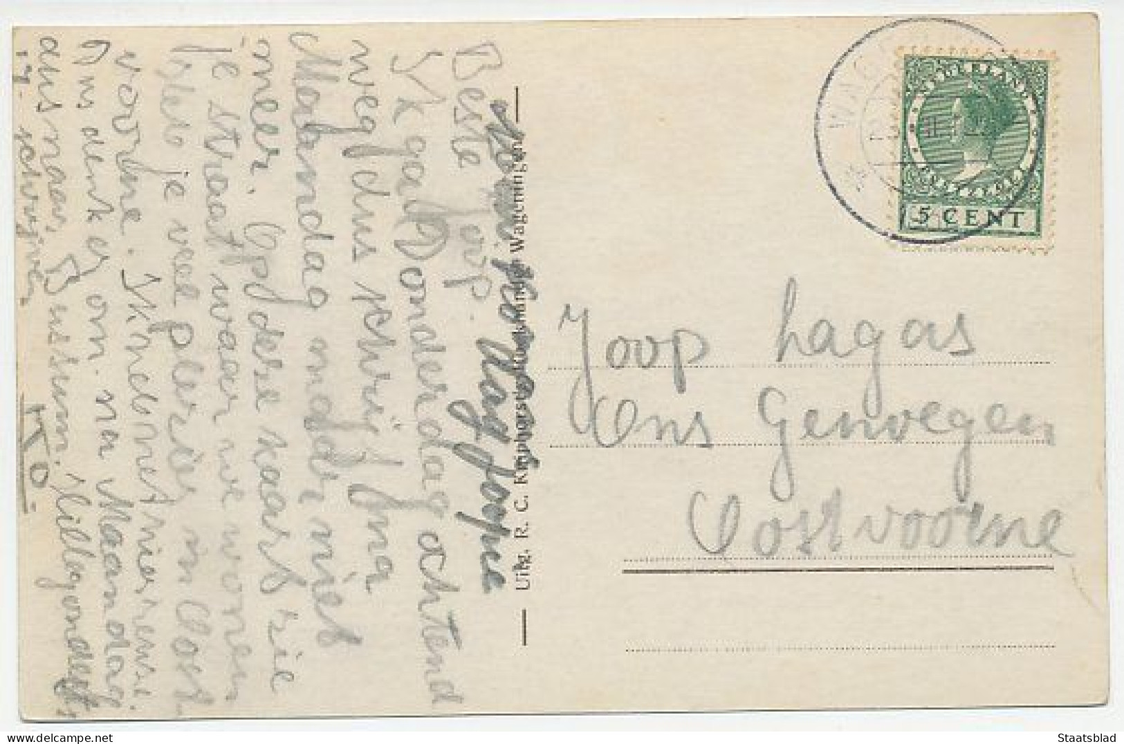 03- Prentbriefkaart Wageningen 1912 - Otto Van Gelreweg - Wageningen