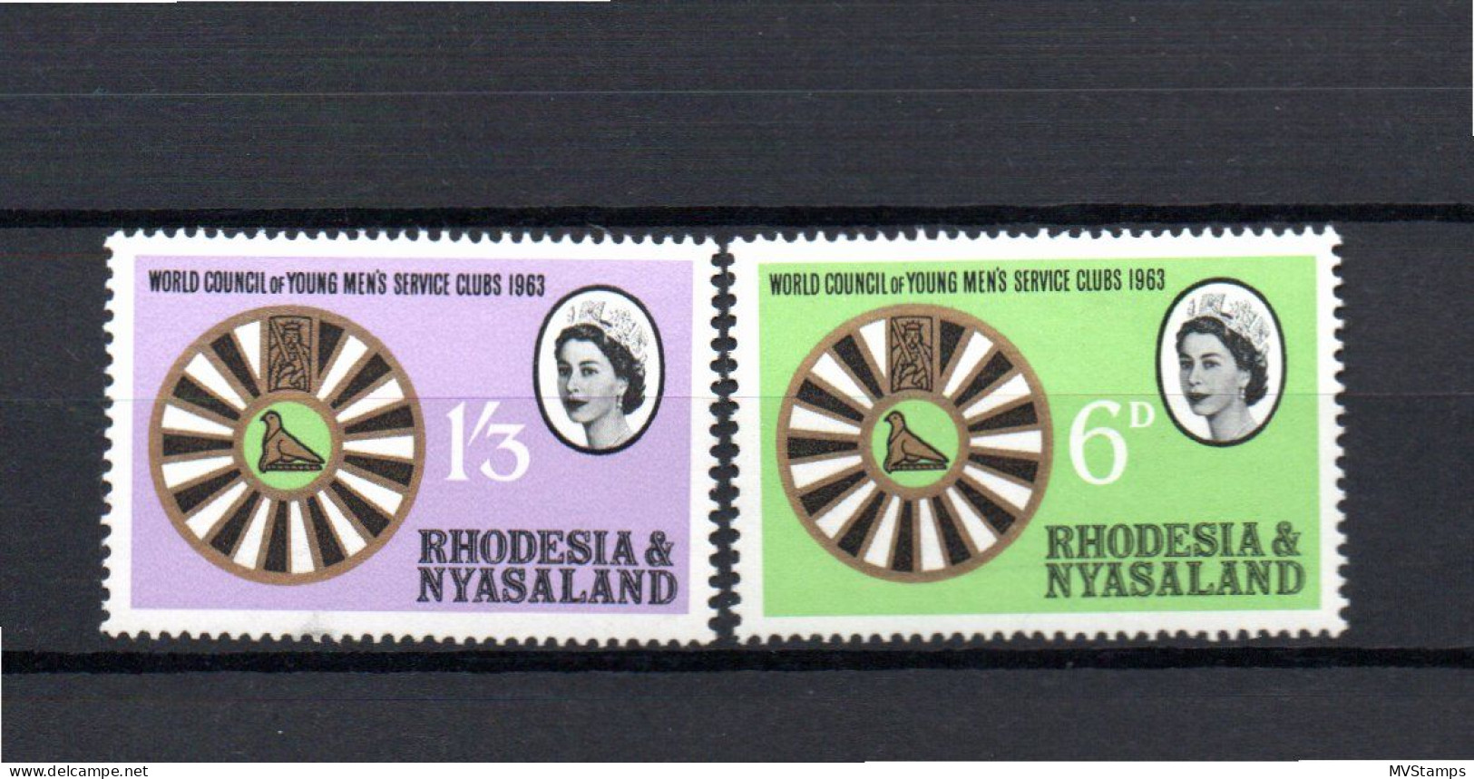 Rhodesia & Nyassaland 1963 Set Men's Club Stamps (Michel 50/51) MNH - Rhodesien & Nyasaland (1954-1963)