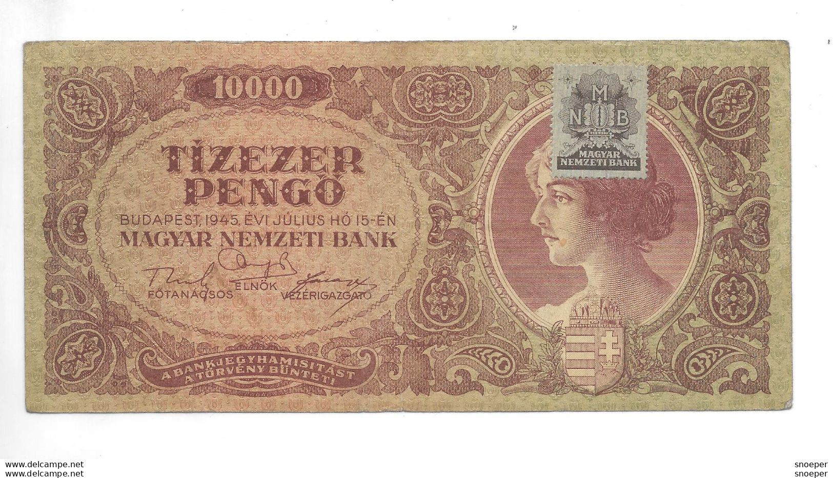 *hungary 10000 Pengo 1945  119 - Hungría
