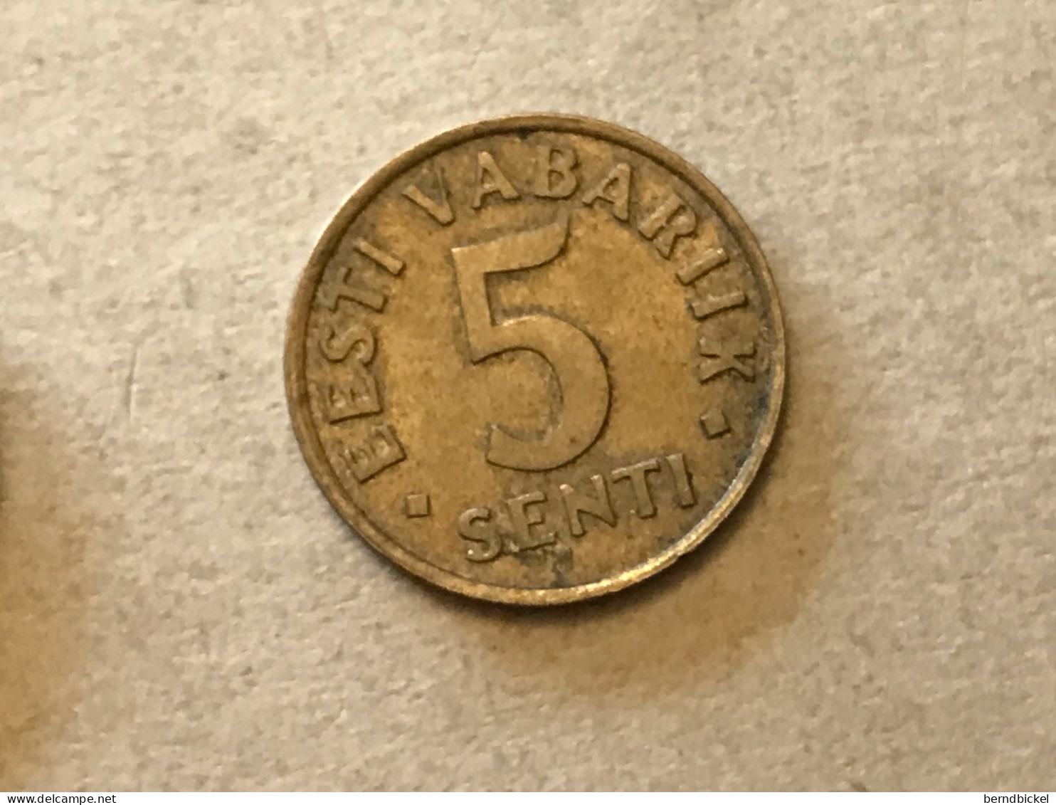 Münze Münzen Umlaufmünze Estland 5 Senti 1991 - Estonia
