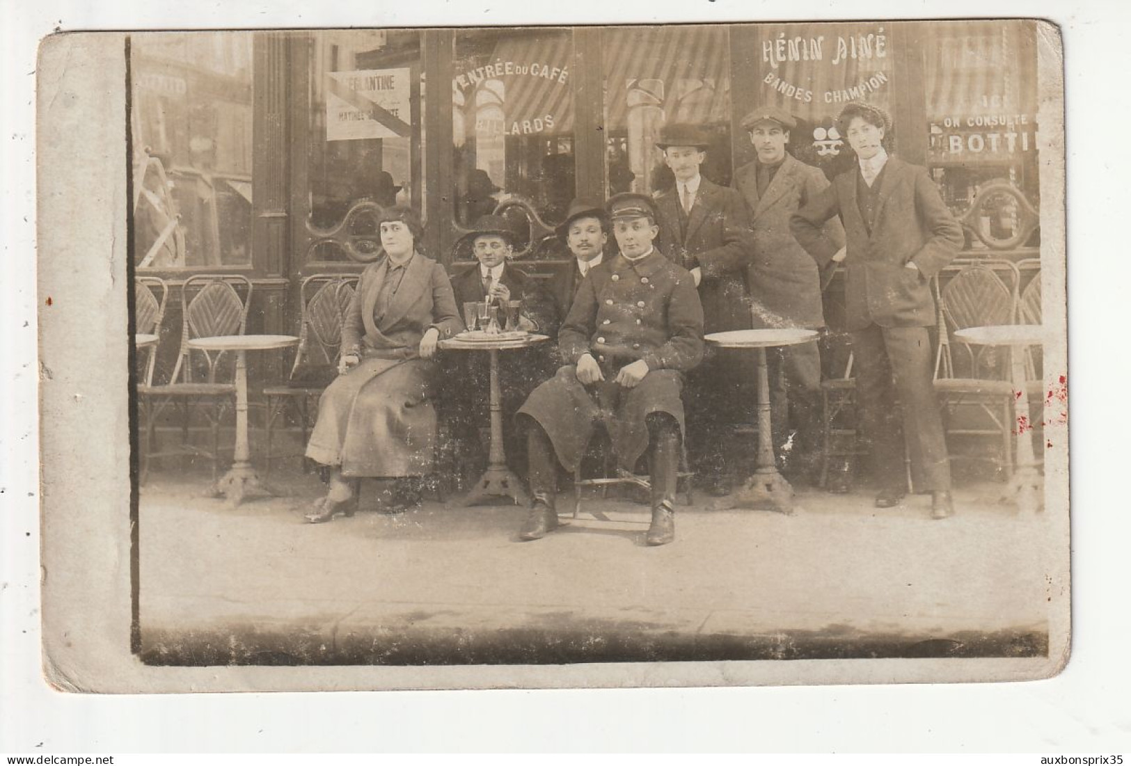 CARTE PHOTO - TERRASSE DE CAFE - A Identifier