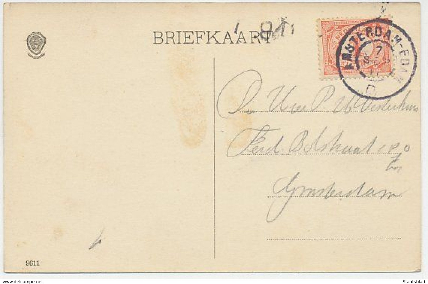 04- Prentbriefkaart Edam 1911 - Spuiburg - Edam