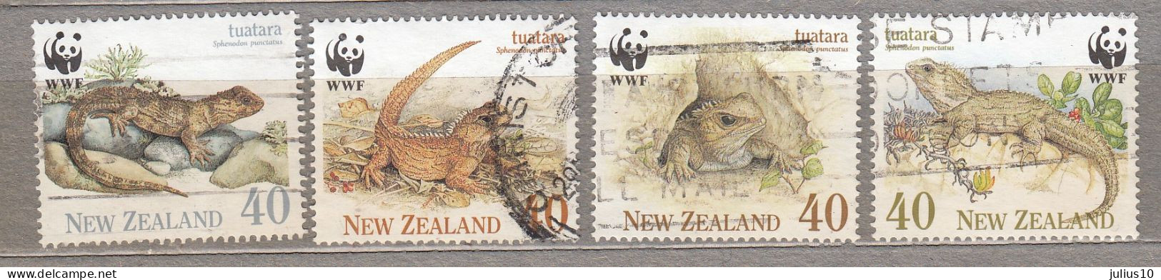 NEW ZEALAND 1991 WWF Reptiles Used(o) Mi 1160-1163   #34168 - Used Stamps