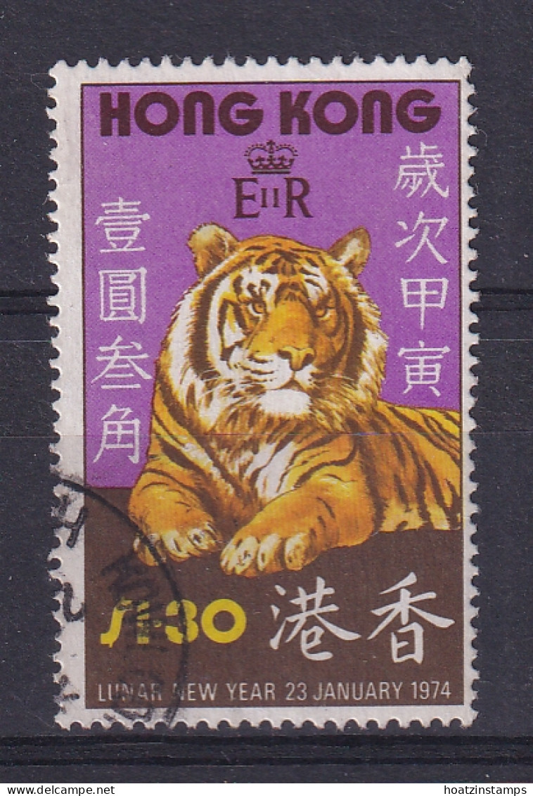 Hong Kong: 1974   Chinese New Year (Tiger)  SG303   $1.30   Used - Usados
