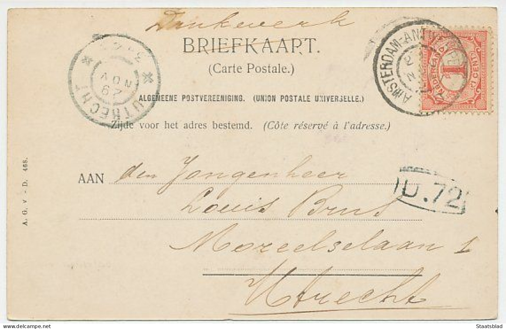 04- Prentbriefkaart Dordrecht 1904 - Dubbeldamsche Weg - Dordrecht