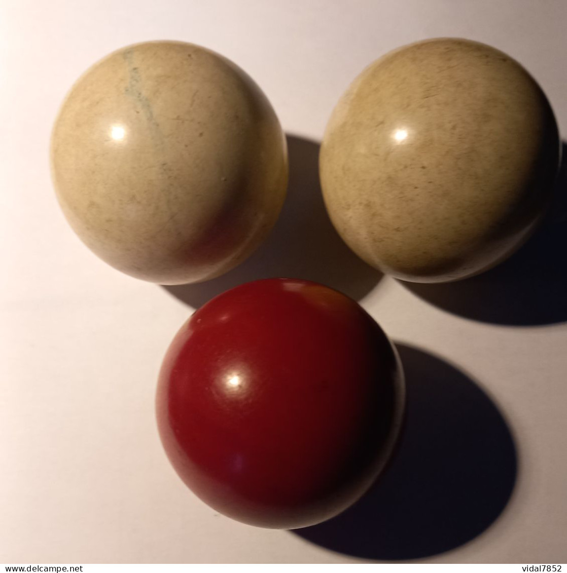 ANCIENNES BOULES DE BILLARD  EPOQUE FIN 19ème SIECLE Diamètre 42 MILLIMETRES 253 GRAMMES - Billiards