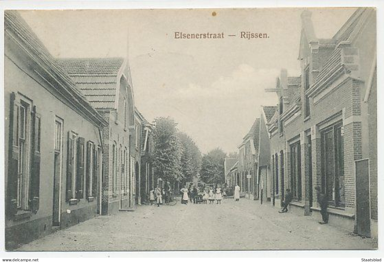 04- Prentbriefkaart Rijssen 1914 - Elsenerstraat - Rijssen