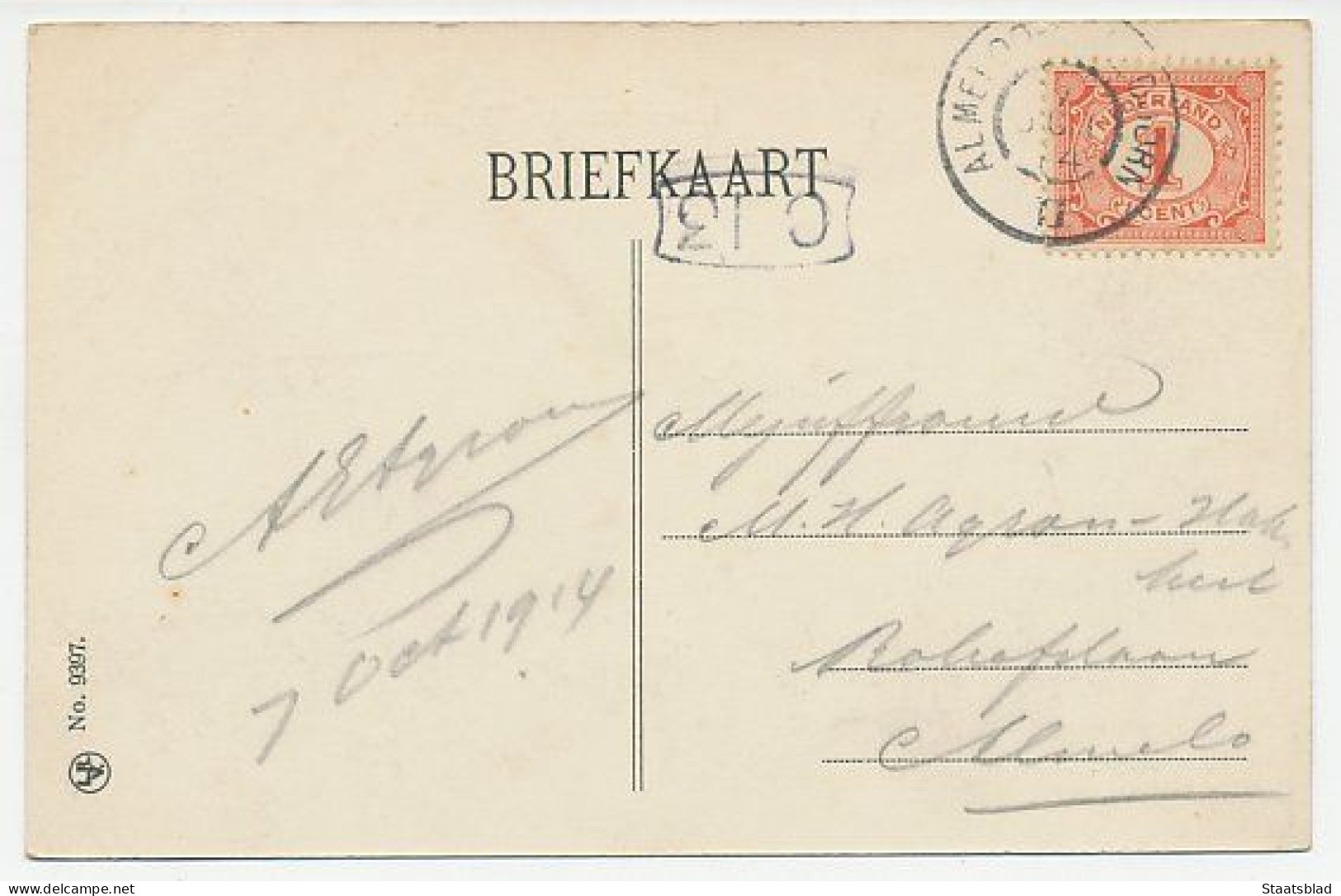 04- Prentbriefkaart Rijssen 1914 - Elsenerstraat - Rijssen