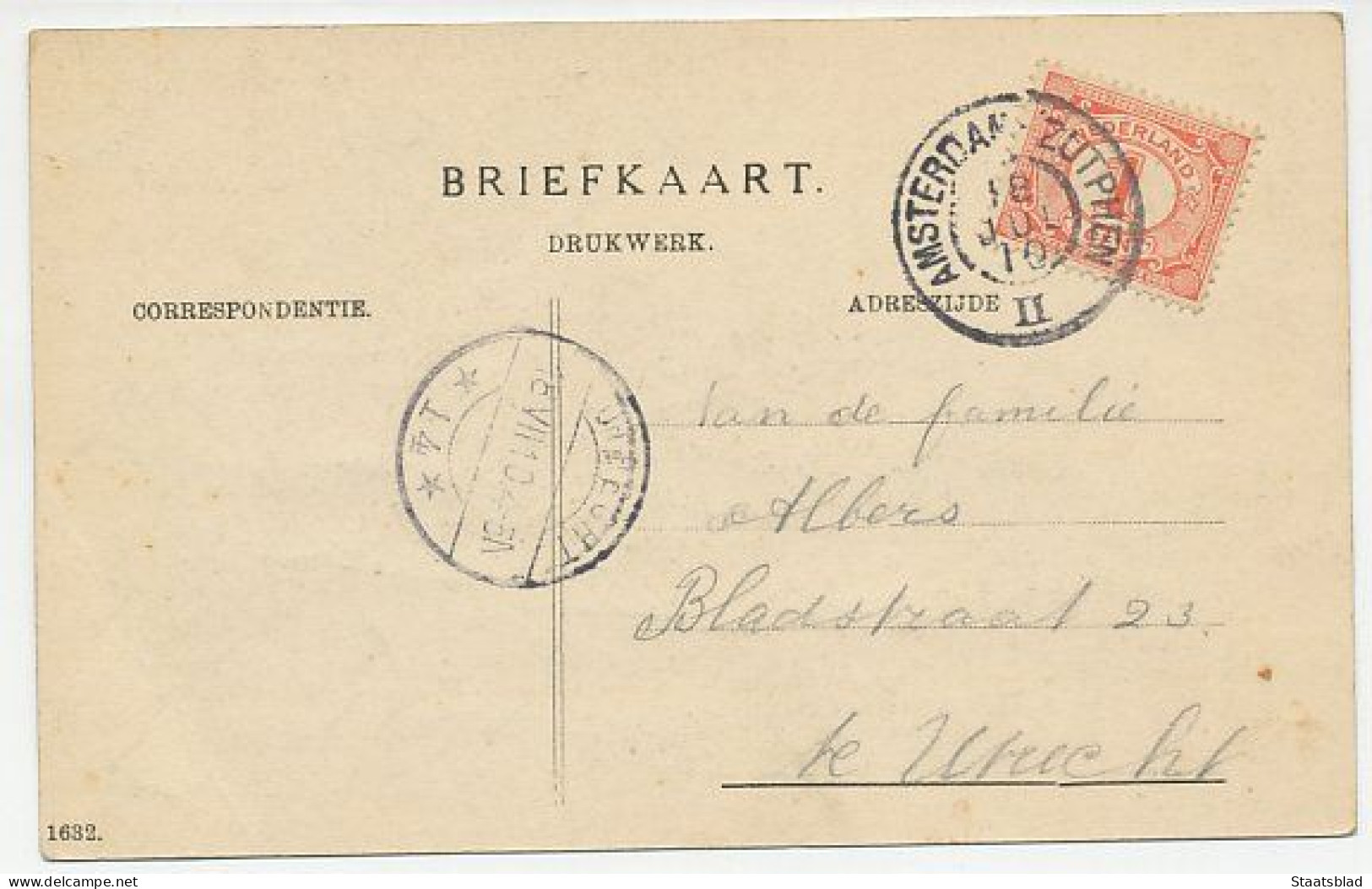 04- Prentbriefkaart Baarn 1910 - Laanstraat Café Nieuw Baarn - Baarn