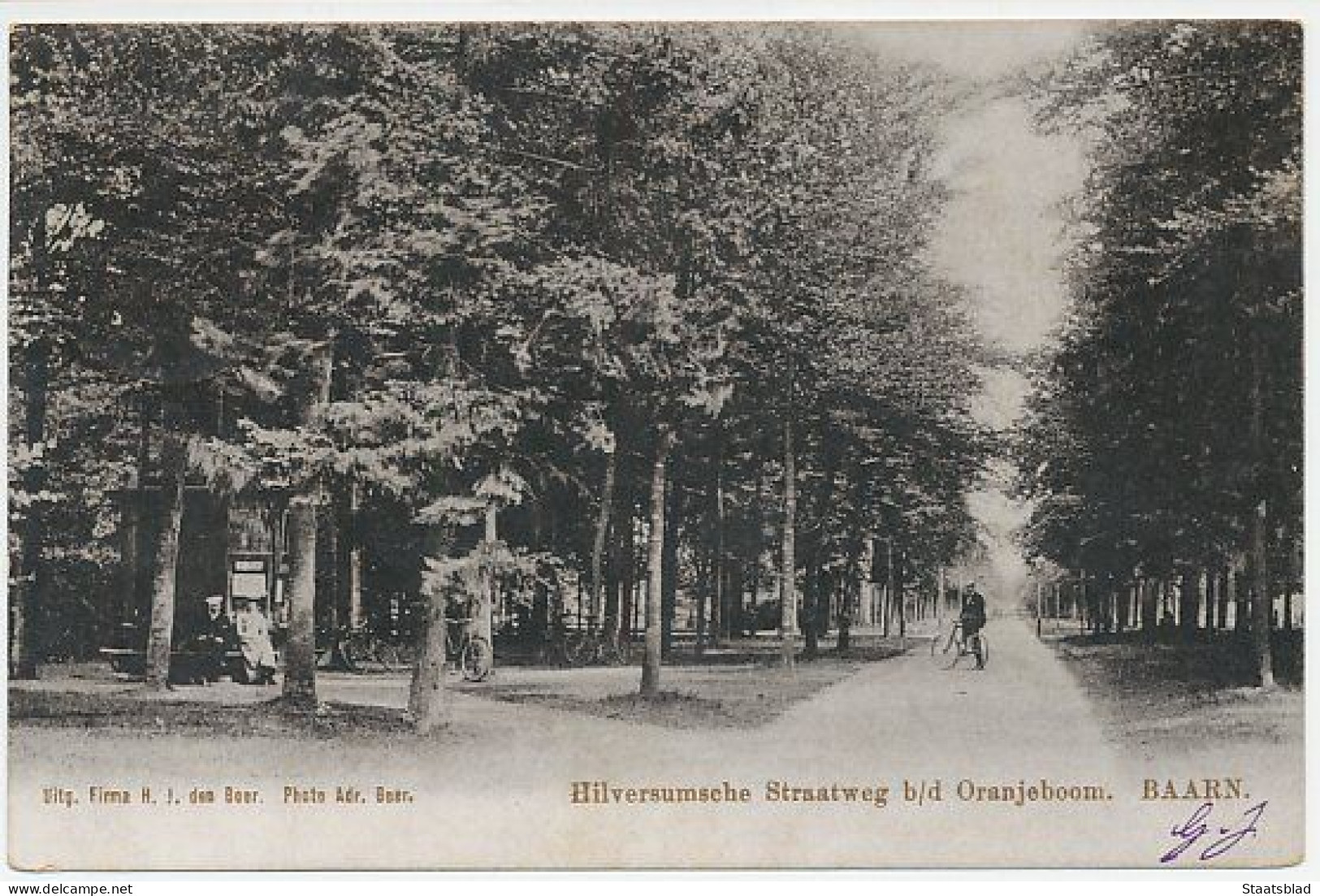 04- Prentbriefkaart Baarn 1902 - Hilversumse Straatweg - Baarn