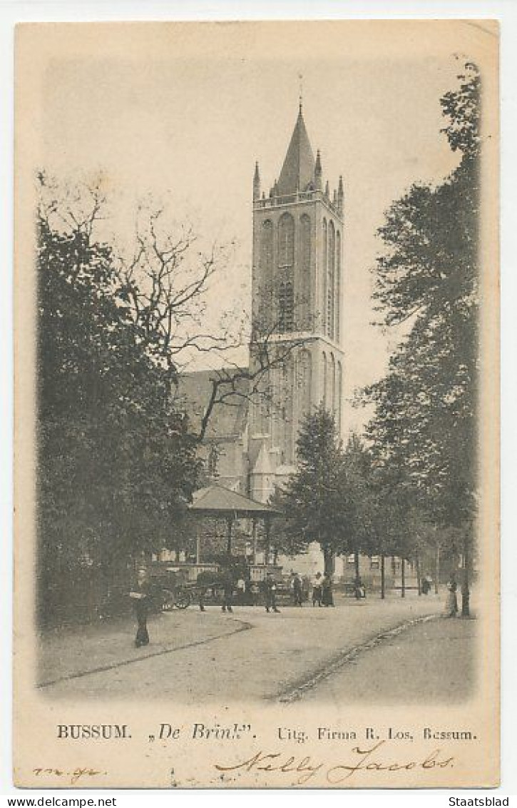 04- Prentbriefkaart Bussum 1903 - De Brink - Bussum