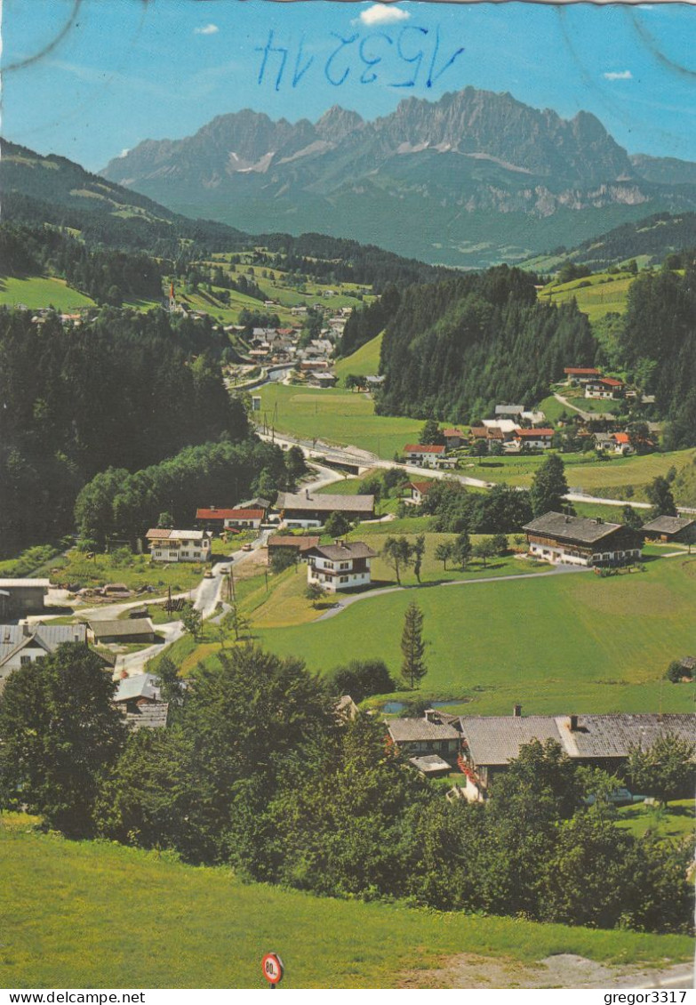 E1886) 6391 FIEBERBRUNN Gegen Wilden Kaiser - Verkehrstafel Straße Häuser - Fieberbrunn