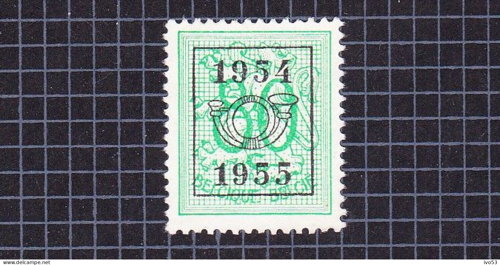 1954 Nr PRE650(*) Zonder Gom.Heraldieke Leeuw:80c.Opdruk 1954-1955. - Typos 1929-37 (Lion Héraldique)