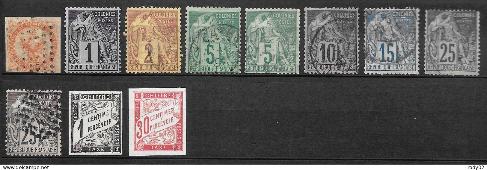 ANCIENNES COLONIES FRANCAISES - LOT DIVERS - 6 SCANS - Collections