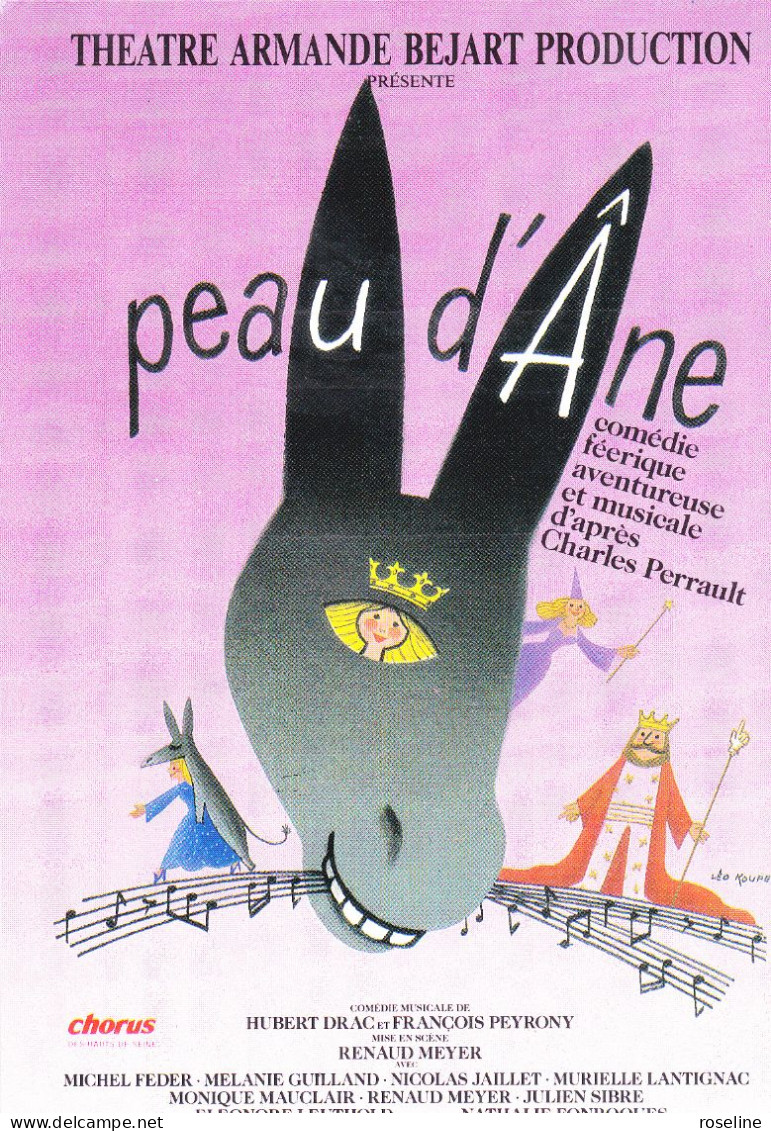 Illustration KOUPER  Léo  -  Theatre  Armande Béjart   Peau D'Ane -  CPM 10,5x15 TBE 1995 - Kouper