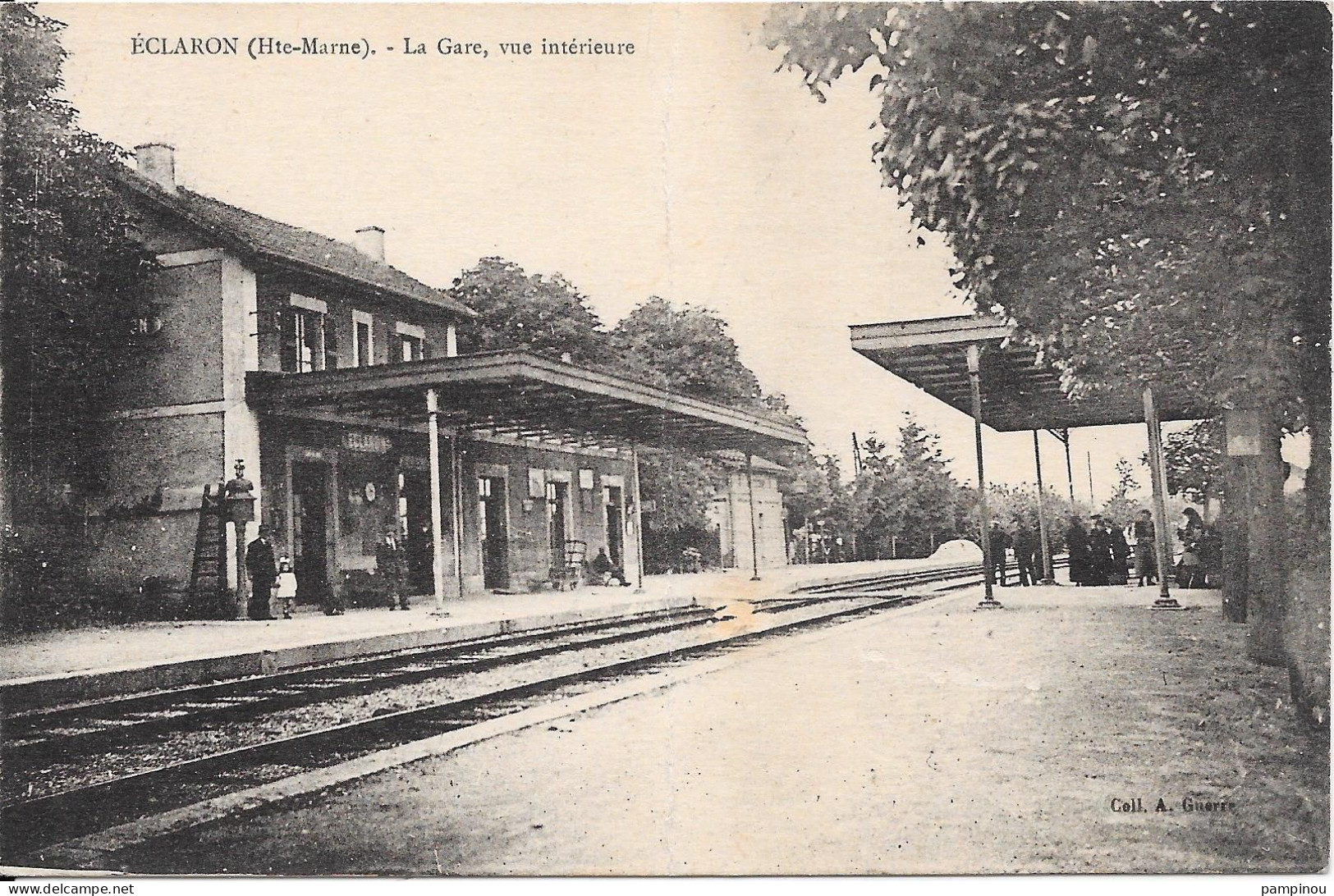 52 ECLARON - La Gare Vue Intérieure - Animée - ETAT - Eclaron Braucourt Sainte Liviere