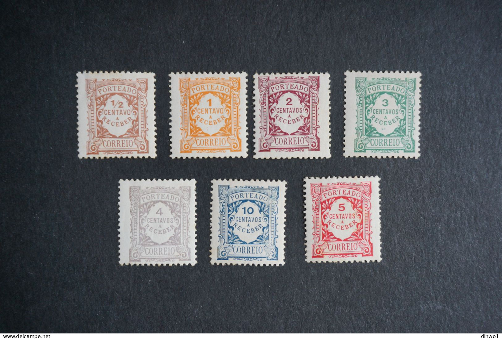 (T6) Portugal - 1915 Postage Due Complete Set - Af. P21 To 27 (MH) - Nuovi