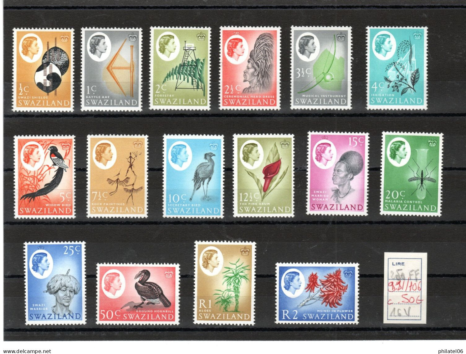 SWAZILAND  COMPLETE SET MINT  MNH**  BIRDS, TRADITIONS... - Swasiland (...-1967)