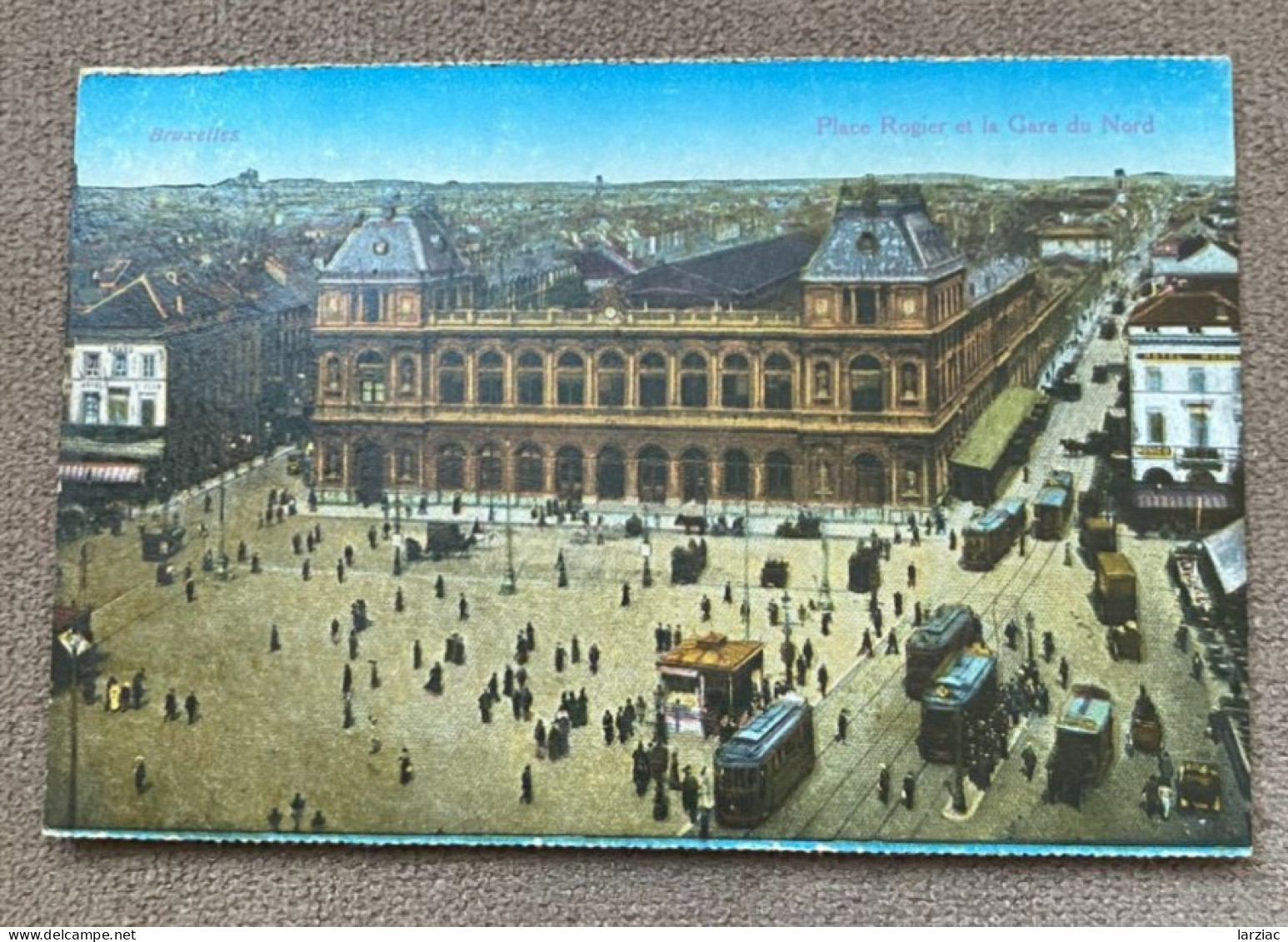 Carte Postale Ancienne Bruxelles Gare Du Nord - Chemins De Fer, Gares