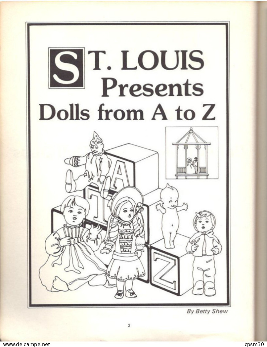 Livre, The Greater St Louis DOLL Club Says, Welcome To United Fédération Of Doll Clubs, 208 Pages 1981 (Missouri) - 1950-Heute