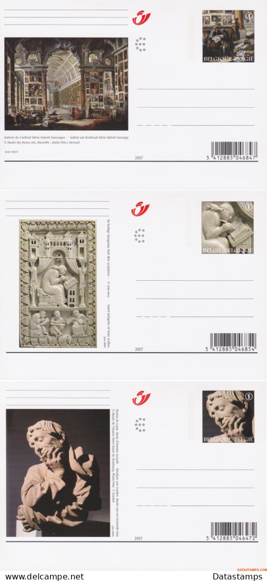 België 2007 - OBP:BK 170/172, Postcard - XX - Europalia - Cartes Postales Illustrées (1971-2014) [BK]