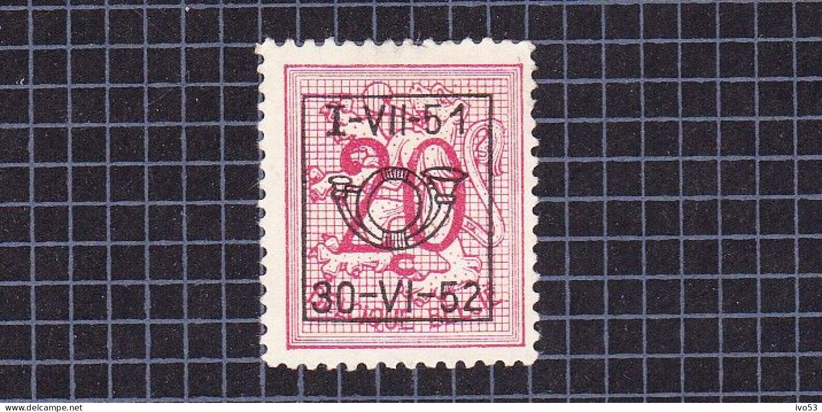 1961 Nr PRE617(*) Zonder Gom.Heraldieke Leeuw:20c.Opdruk I-VII-51  / 30-VI-52. - Sobreimpresos 1929-37 (Leon Heraldico)