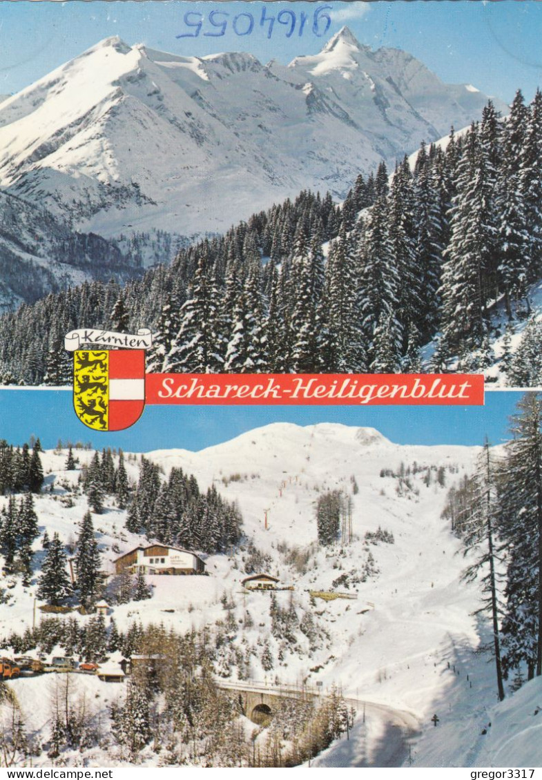 E1910) SCHARECK HEILIGENBLUT - GROSSGLOCKNER - Tolle ZWEIBILD AK Mit Straße Autos Bergansicht - Heiligenblut
